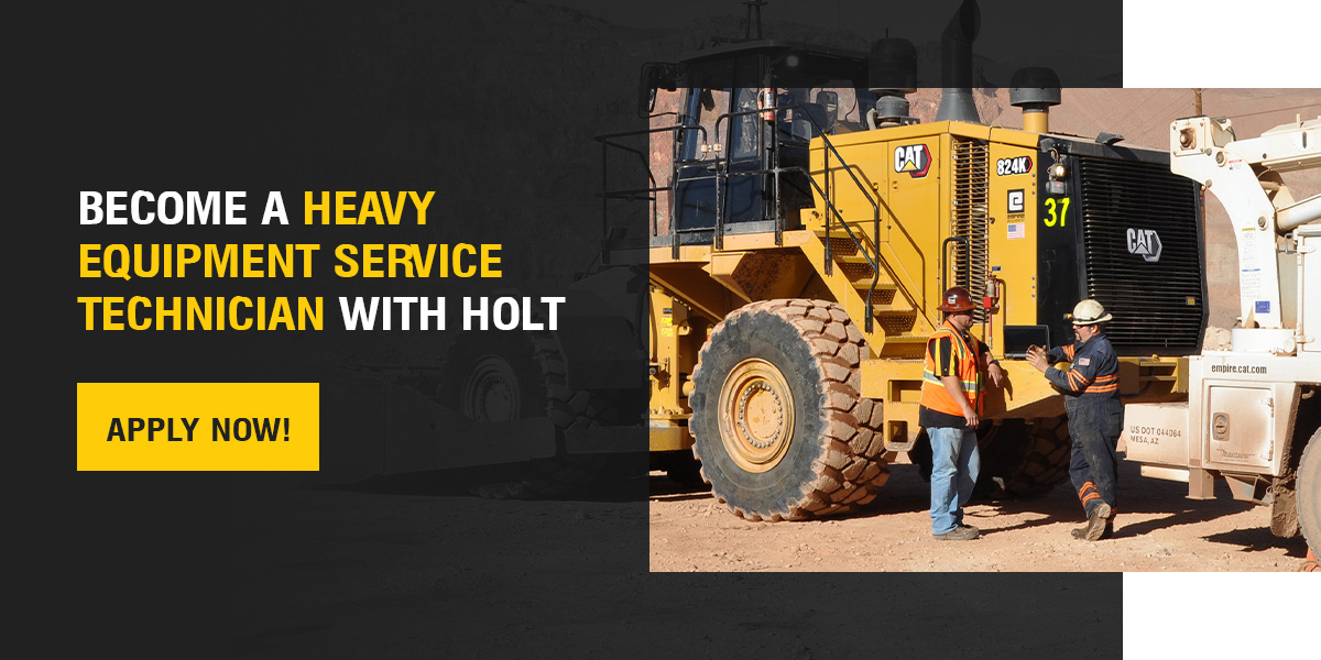 Become a Heavy Equipment Service Technician with Holt. Apply Now!